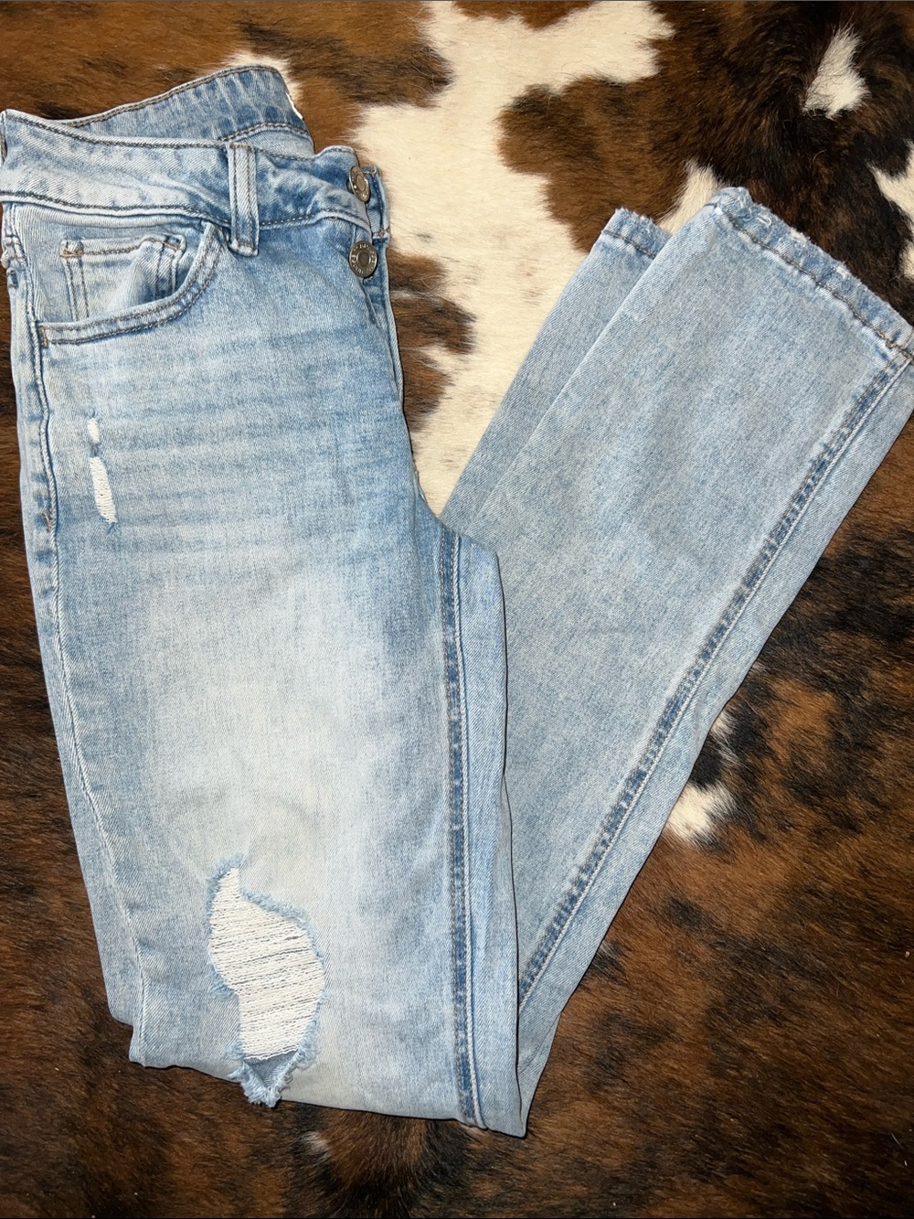 Maurices Light Blue Straight Leg Jeans